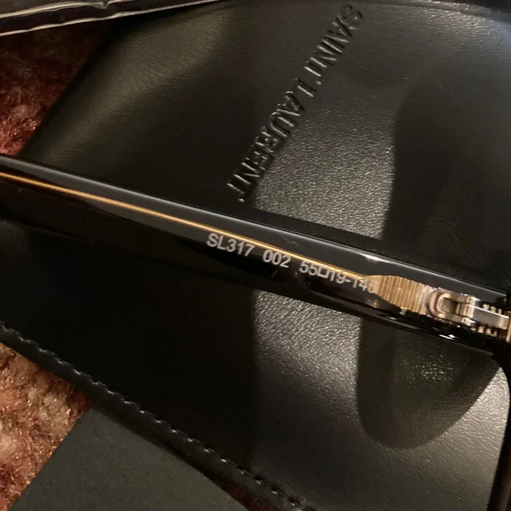 Saint Laurent Tortoiseshell Frame Sunglasses with Green Lenses